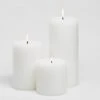 Richland Pillar Candles 4"x4", 4"x6" & 4"x9 White Set Of 3
