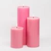 Richland Pillar Candles 4"x6", 4"x9" & 4"x12" Pink Set Of 18