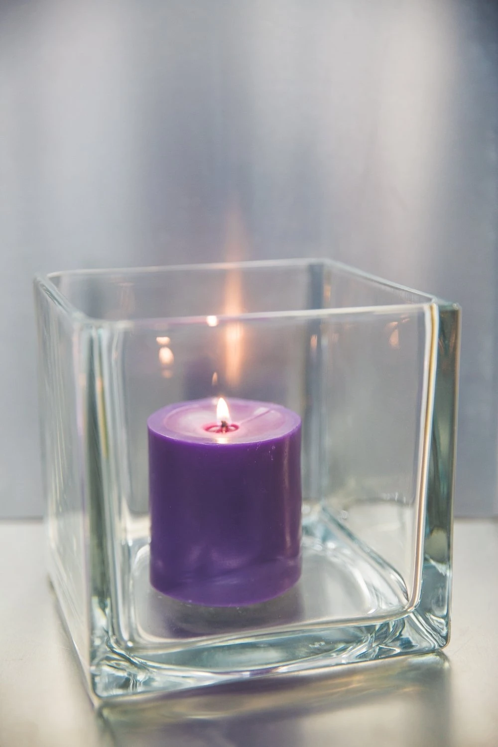 Richland Square Glass Cube Vase Set Of 3 (4"/5"/6") 4 Richland Square Glass Cube Vase Set Of 3 (4"/5"/6") - Image 4