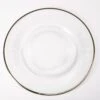 Richland 13" Gold Rim Glass Charger Plate Set Of 12