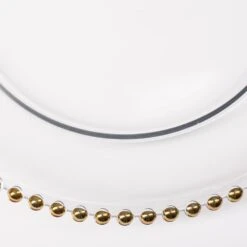 Richland 13" Gold Beaded Glass Charger Plate Set Of 12 -Candle Glow Deals Store 967a0258 1