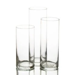 Eastland Cylinder Floating Candle Holders 7.5" , 9" & 10.5" Set Of 36