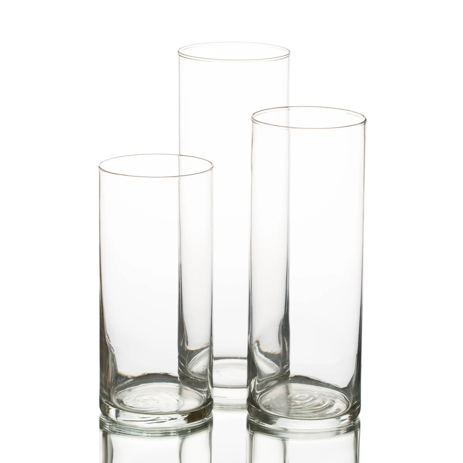 Eastland Cylinder Floating Candle Holders 7.5" , 9" & 10.5" Set Of 3 1 Eastland Cylinder Floating Candle Holders 7.5" , 9" & 10.5" Set Of 3