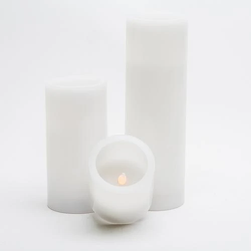 Richland Flameless LED Pillar Candles 3"x3" White Set Of 6 3 Richland Flameless LED Pillar Candles 3"x3" White Set Of 6 - Image 3