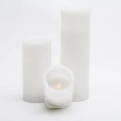 Richland Flameless LED Pillar Candles 3"x9" White Set Of 6 8 Richland Flameless LED Pillar Candles 3"x9" White Set Of 6 -Candle Glow Deals Store 967a2935 2 6