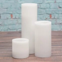 Richland Flameless LED Pillar Candles 3"x9" White Set Of 6 9 Richland Flameless LED Pillar Candles 3"x9" White Set Of 6 -Candle Glow Deals Store 967a3047 6