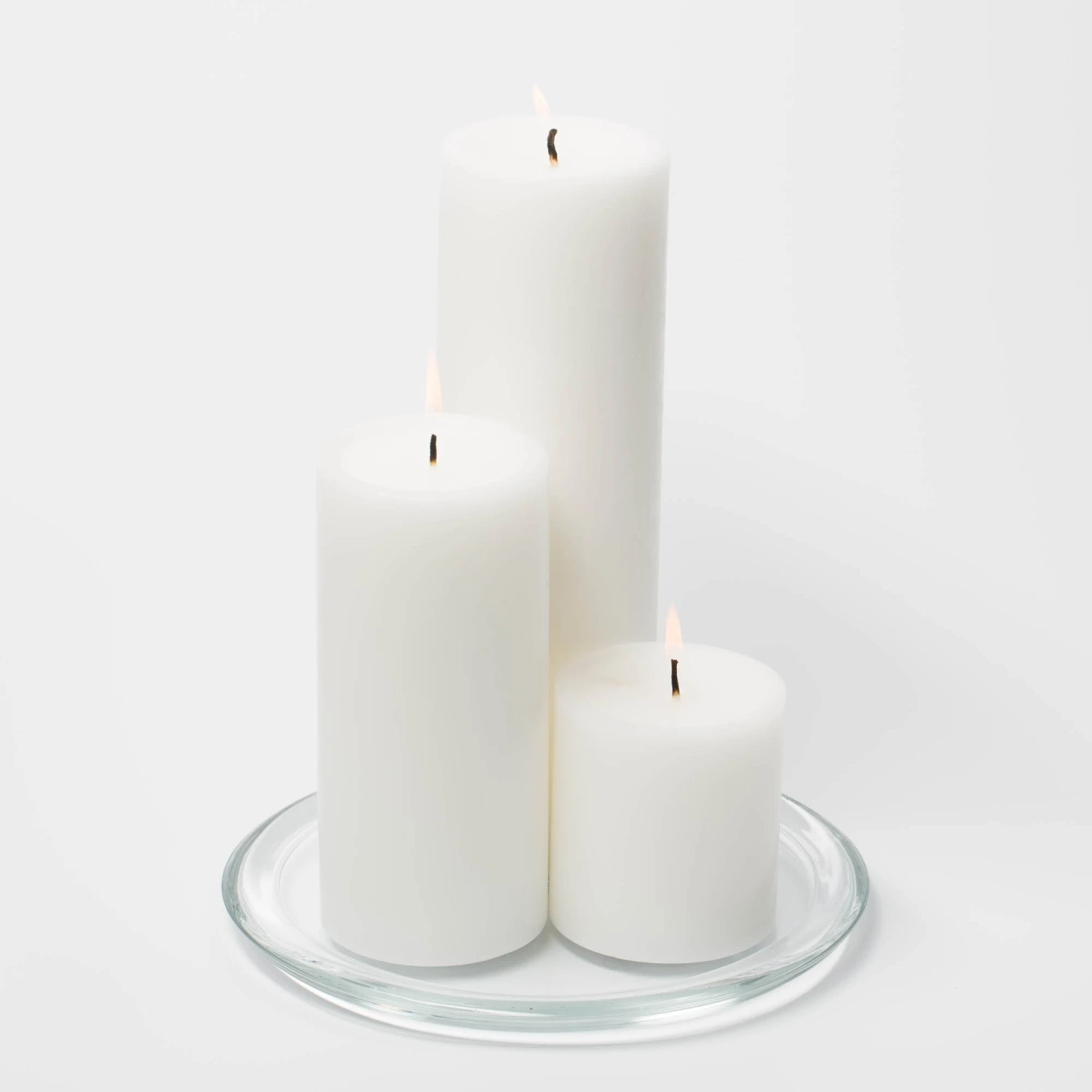 Richland Round Glass Pillar Plate 8" Set Of 8 2 Richland Round Glass Pillar Plate 8" Set Of 8 - Image 2