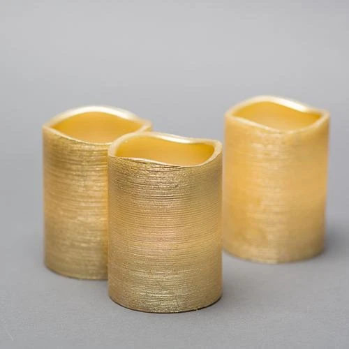 Richland Gold Metallic Wavy Top LED Candle - Set Of 12 4 Richland Gold Metallic Wavy Top LED Candle - Set Of 12 - Image 4