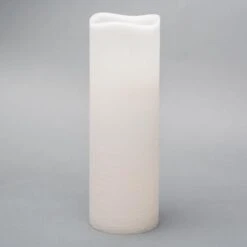 Richland 4" X 12" Large LED Pillar Candle With Wavy Top - Set Of 6