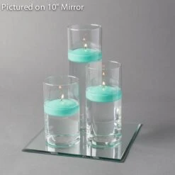 Eastland Square Mirror And Cylinder Vase Centerpiece With Richland 3" Floating Candles Set Of 7 -Candle Glow Deals Store 967a4170 edit