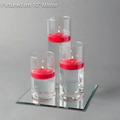 Eastland Square Mirror And Cylinder Vase Centerpiece With Richland 3" Floating Candles Set Of 7 -Candle Glow Deals Store 967a4174 edit