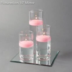 Eastland Square Mirror And Cylinder Vase Centerpiece With Richland 3" Floating Candles Set Of 7 -Candle Glow Deals Store 967a4175 edit