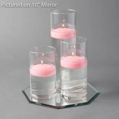 Eastland Octagon Mirror And Cylinder Vase Centerpiece With Richland 3" Floating Candles Set Of 84 16 Eastland Octagon Mirror And Cylinder Vase Centerpiece With Richland 3" Floating Candles Set Of 84 -Candle Glow Deals Store 967a4215 1 1