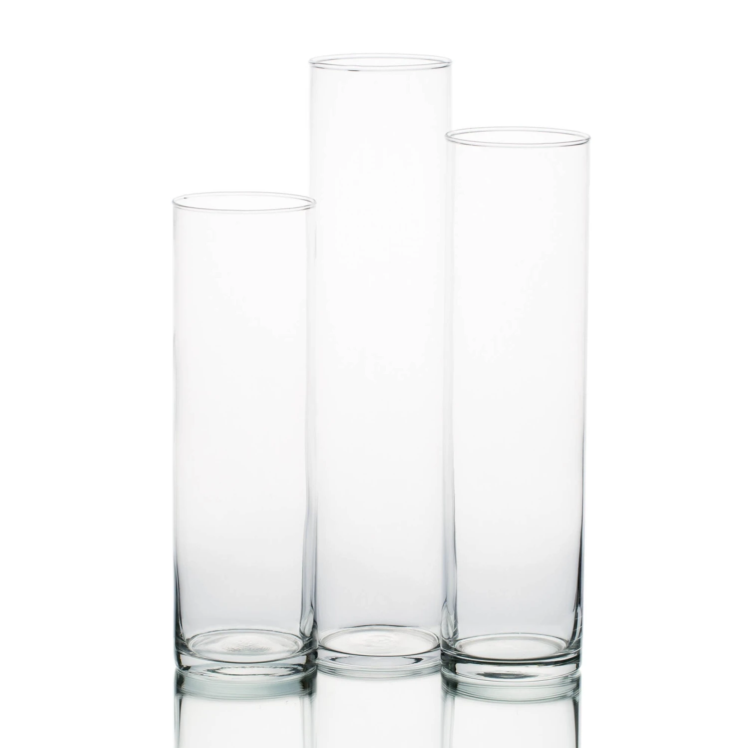Eastland Tall Cylinder Vases 13" , 15" & 17" Set Of 18 1 Eastland Tall Cylinder Vases 13" , 15" & 17" Set Of 18