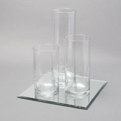 Eastland Square Mirror And Cylinder Vase Centerpiece Set Of 4