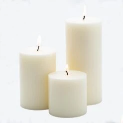 Richland Pillar Candles 4 X4", 4"x6" & 4"x9 Light Ivory Set Of 18
