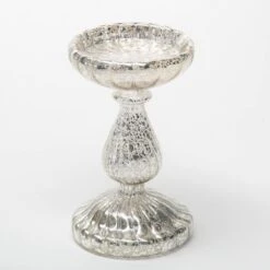 Richland Ribbed Unique Mercury Glass Pillar Candle Holder Set Of 3 10 Richland Ribbed Unique Mercury Glass Pillar Candle Holder Set Of 3 -Candle Glow Deals Store 967a6125 1