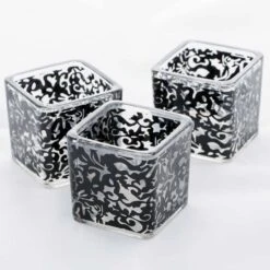 Richland Votive Holder Square Black Lace Set Of 72