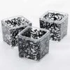 Richland Votive Holder Square Black Lace Set Of 12