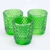 Richland Votive Holder Hobnail Green Set Of 12
