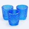Richland Votive Holder Hobnail Blue Set Of 12