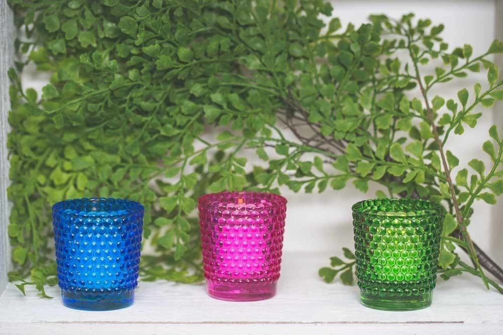 Richland Votive Holder Hobnail Green Set Of 12 2 Richland Votive Holder Hobnail Green Set Of 12 - Image 2