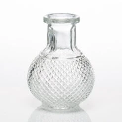 Richland Glass Bud Vase Clear Round Perfume Set Of 36