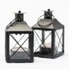 Richland Mini Tealight Lanterns Black Metal Set Of 25