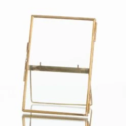 Richland Double Glass & Brass Photo Frame 4" X 6"