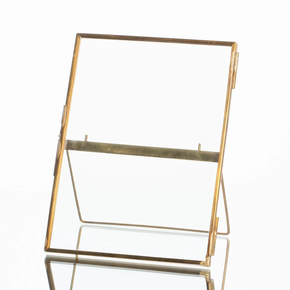 Richland Double Glass & Brass Photo Frame 5" X 7" 1 Richland Double Glass & Brass Photo Frame 5" X 7"