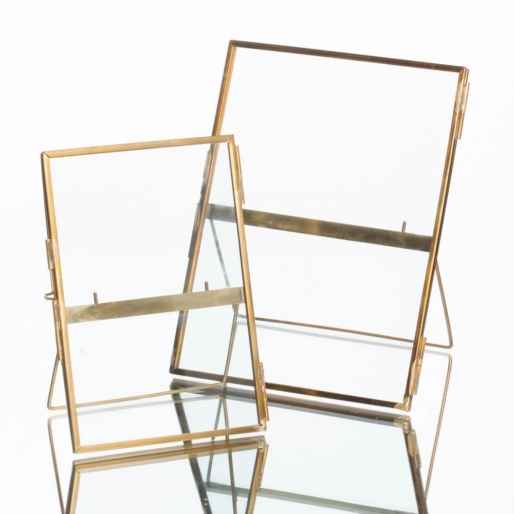 Richland Double Glass & Brass Photo Frame 5" X 7" Set Of 6 2 Richland Double Glass & Brass Photo Frame 5" X 7" Set Of 6 - Image 2