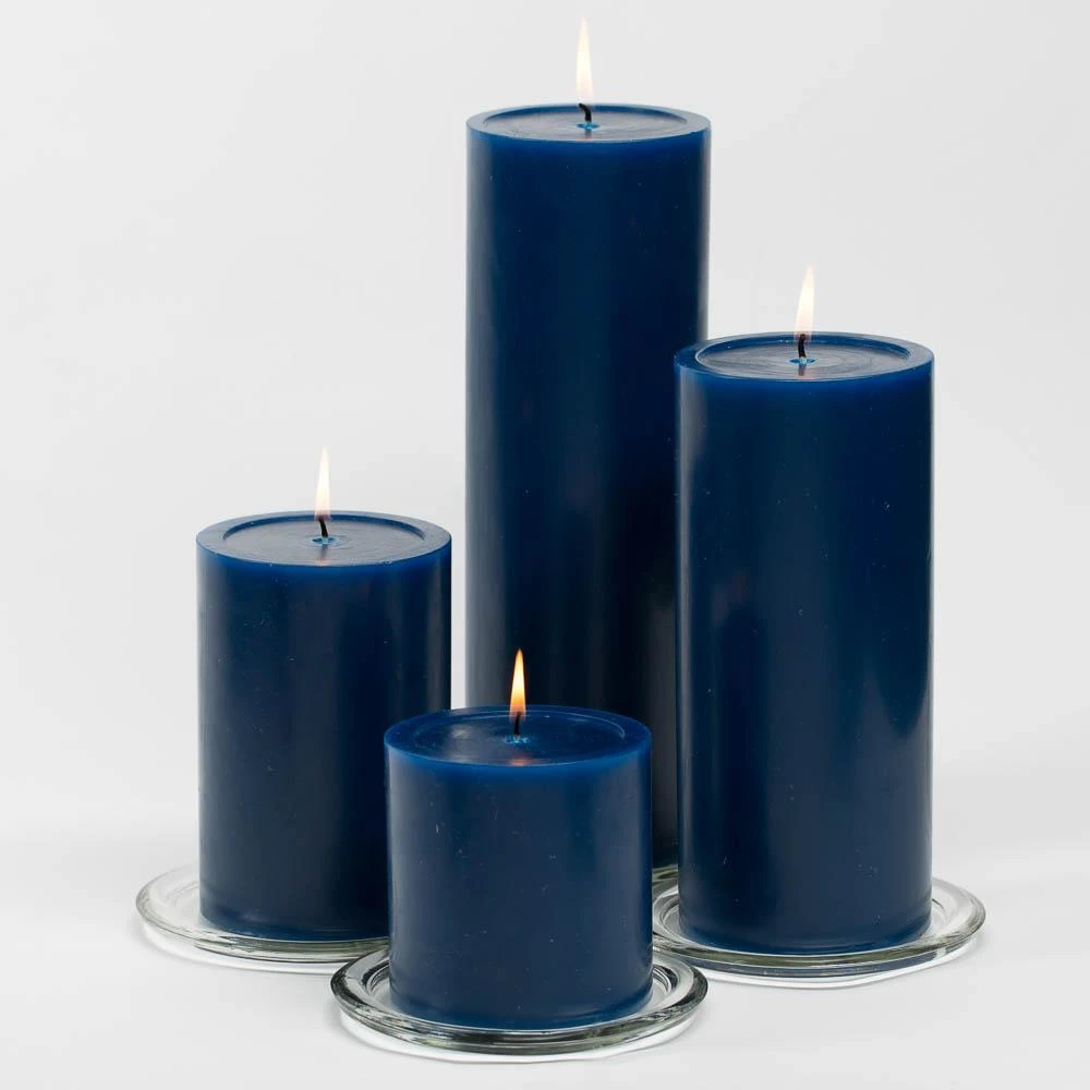 Richland 4" X 6" Navy Blue Pillar Candles Set Of 6 2 Richland 4" X 6" Navy Blue Pillar Candles Set Of 6 - Image 2