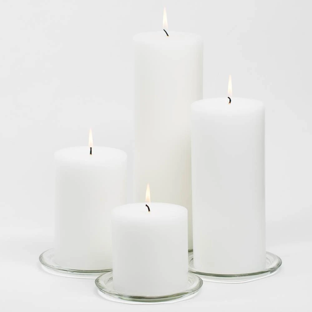 Richland 4" X 4" White Pillar Candles Set Of 6 2 Richland 4" X 4" White Pillar Candles Set Of 6 - Image 2
