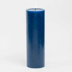 Richland 4" X 12" Navy Blue Pillar Candle