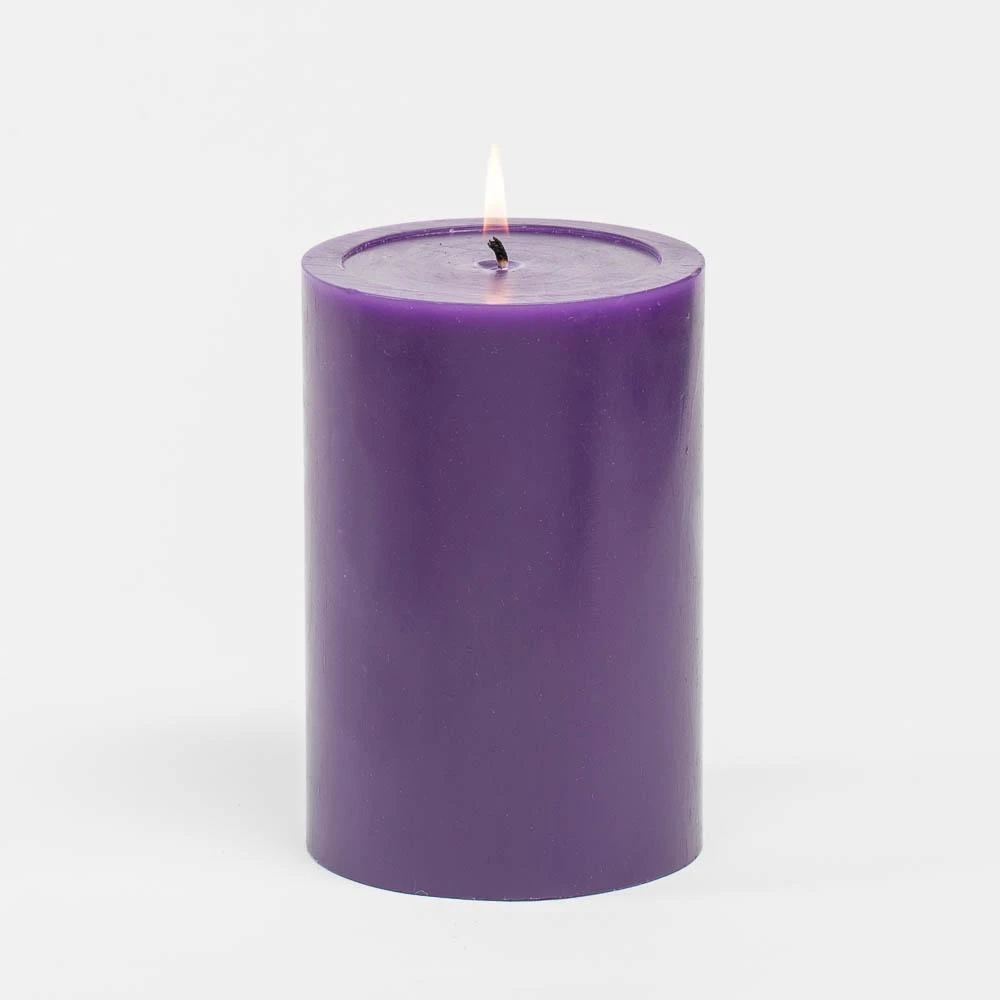 Richland 4" X 6" Purple Pillar Candle 1 Richland 4" X 6" Purple Pillar Candle
