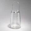 Eastland Hanging Horizontal Ribbed Glass Jar 8" With Handle Set Of 6