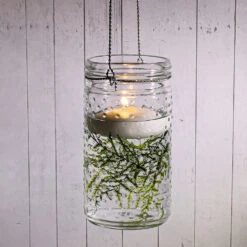 Eastland 7.5" Hanging Dotted Glass Jar With Handle Set Of 12 -Candle Glow Deals Store 9725 4381 3
