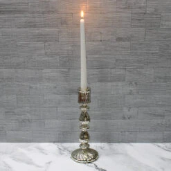 Richland Ribbed Unique Mercury Glass Taper Candle Holder Set Of 3 -Candle Glow Deals Store 9794 4947 1aa3ccdb 6153 493e 8a54 7ad8526afda5