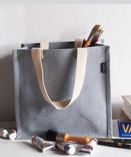 Richland Grey Recycled Canvas Tote 12" X 12" Pack Of 6 1 Richland Grey Recycled Canvas Tote 12" X 12" Pack Of 6