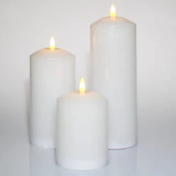 Richland Bullet LED Wax Candle 3"x4", 3"x6", & 3"x8" Set Of 18