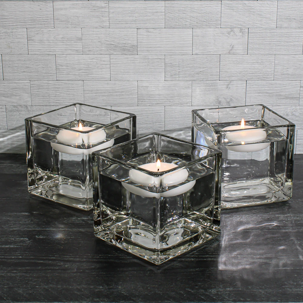 Richland Square Glass Cube Vase 5" Set Of 12 2 Richland Square Glass Cube Vase 5" Set Of 12 - Image 2