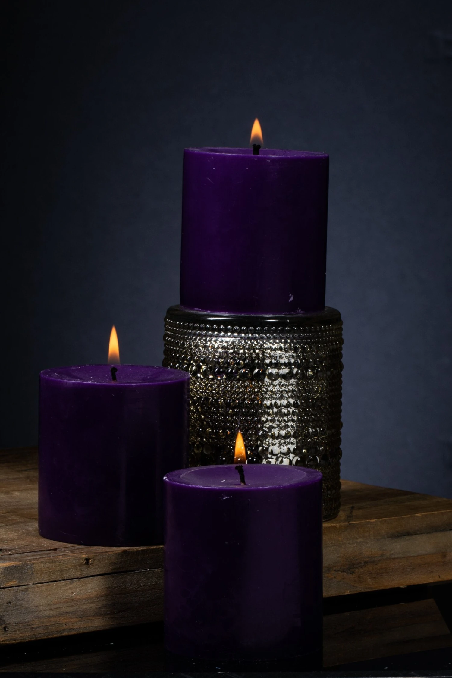 Richland Pillar Candles 3"x3" Purple Set Of 12 2 Richland Pillar Candles 3"x3" Purple Set Of 12 - Image 2