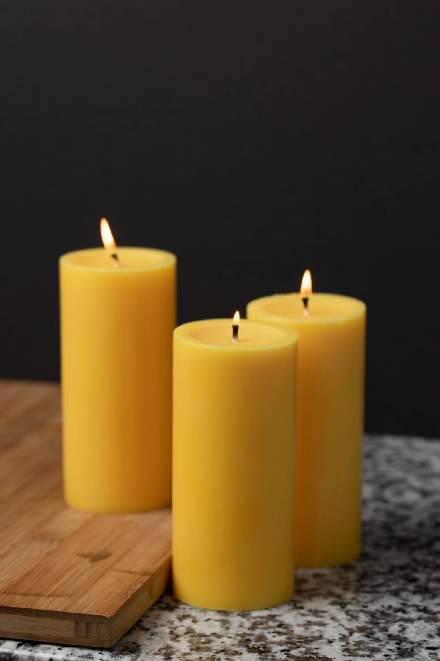 Richland Pillar Candles 3"x6" Yellow Set Of 12 2 Richland Pillar Candles 3"x6" Yellow Set Of 12 - Image 2