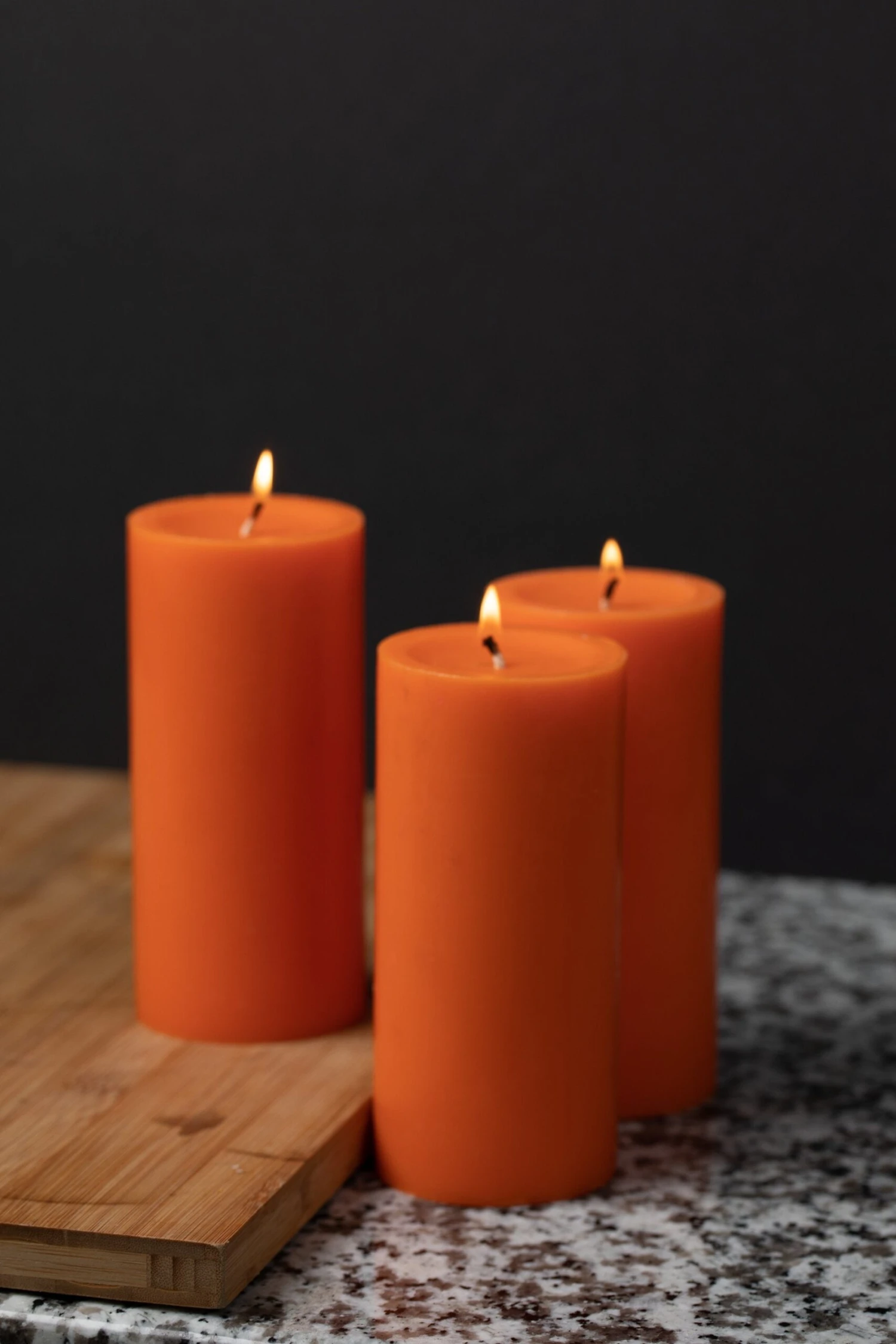 Richland Pillar Candles 3"x6" Orange Set Of 6 2 Richland Pillar Candles 3"x6" Orange Set Of 6 - Image 2