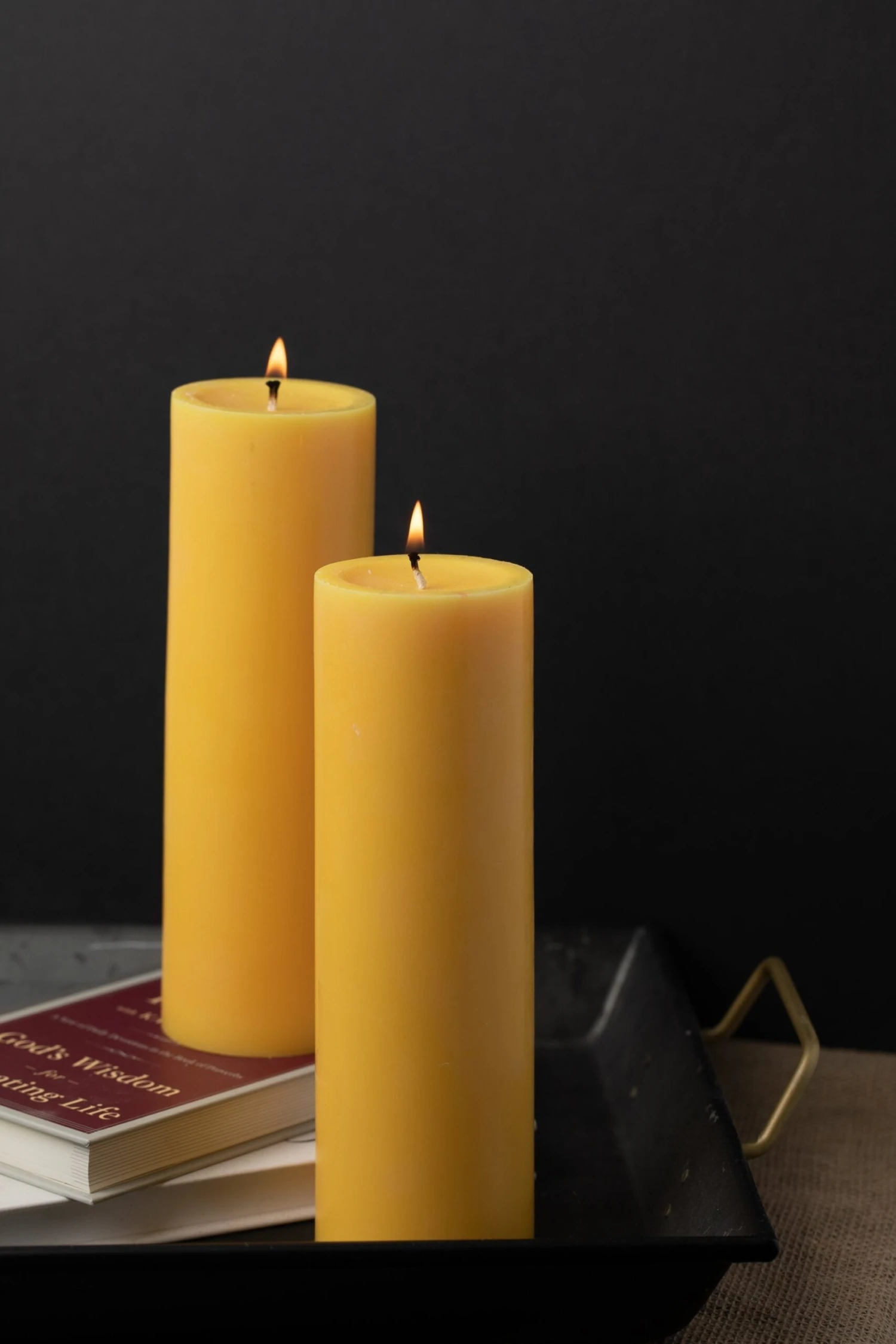 Richland Pillar Candles 3"x9" Yellow Set Of 6 2 Richland Pillar Candles 3"x9" Yellow Set Of 6 - Image 2