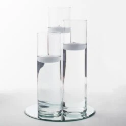Eastland 12" Mirror And Tall Cylinder Vase Centerpiece With Richland Floating Candles Set Of 7 -Candle Glow Deals Store MG 9941a edfa3288 e60a 421f a3f4 fba572df81f8
