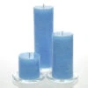 Richland Rustic Pillar Candle 3" X "3, 3" X 6" & 3"x 9" Light Blue Set Of 36