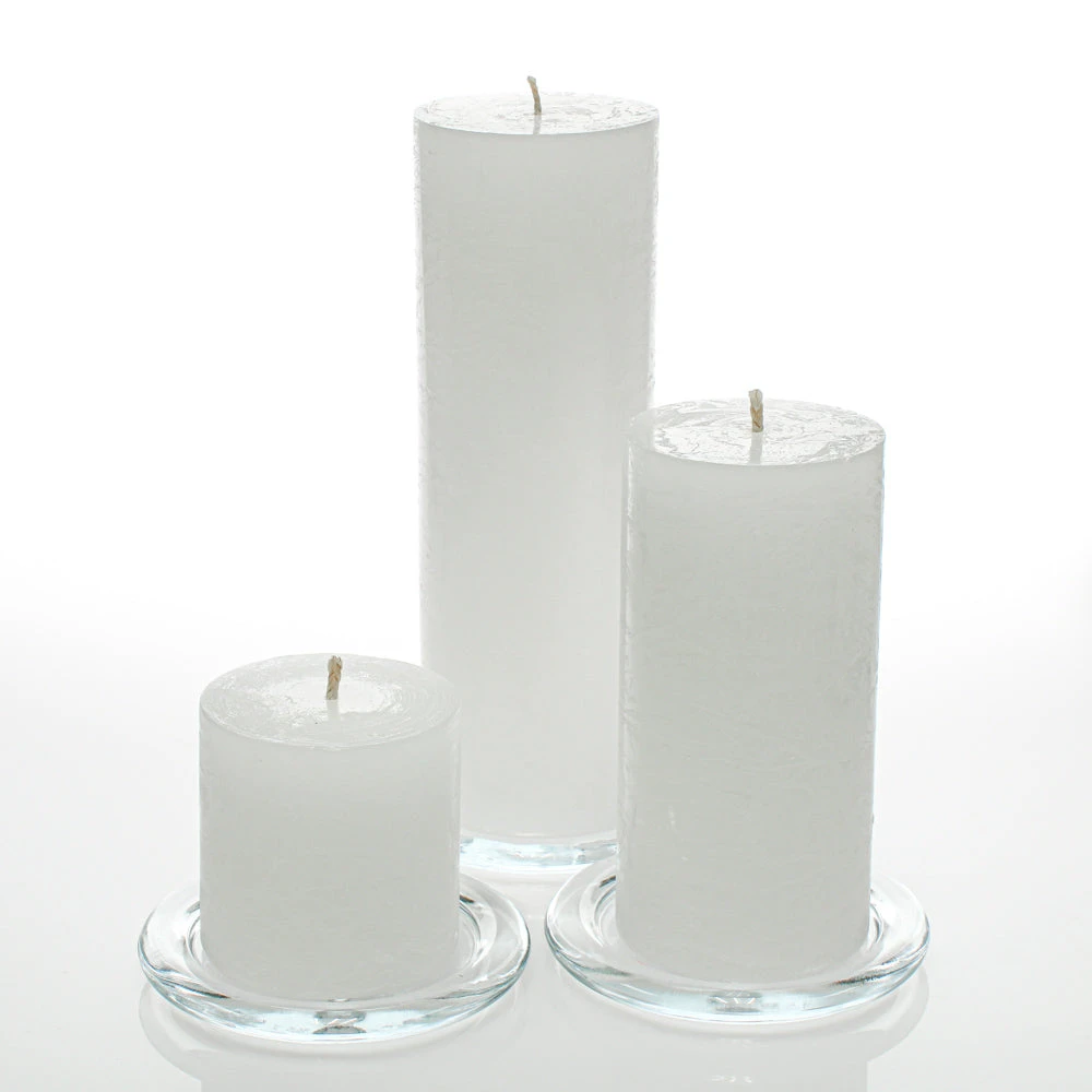 Richland Rustic Pillar Candle 3" X "3, 3" X 6" & 3"x 9" White Set Of 36 1 Richland Rustic Pillar Candle 3" X "3, 3" X 6" & 3"x 9" White Set Of 36
