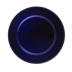 Richland Beaded Charger Plate 13" Royal Blue Set Of 24
