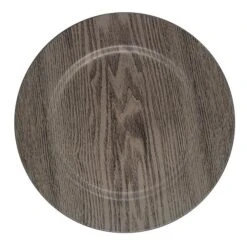 Richland Plain Charger Plate 13" Woodgrain Set Of 24